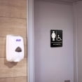 thumbnail image 3 of Letrero de Baño Lutema para Mujeres áreas públicas y Privadas Aprobado por ADA con Sistema de Escritura Braille Táctil Elevado BRSWH negro, 3 of 4