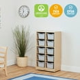 thumbnail image 6 of ECR4Kids 10 Cubby Mobile Tray Cabinet and 10 Scoop Front Bins, 5x2, Kids Furniture, Natural, 6 of 10