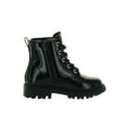 thumbnail image 3 of Steve Madden Girls TRockk  Patent Ankle Combat & Lace-up Boots, 3 of 3