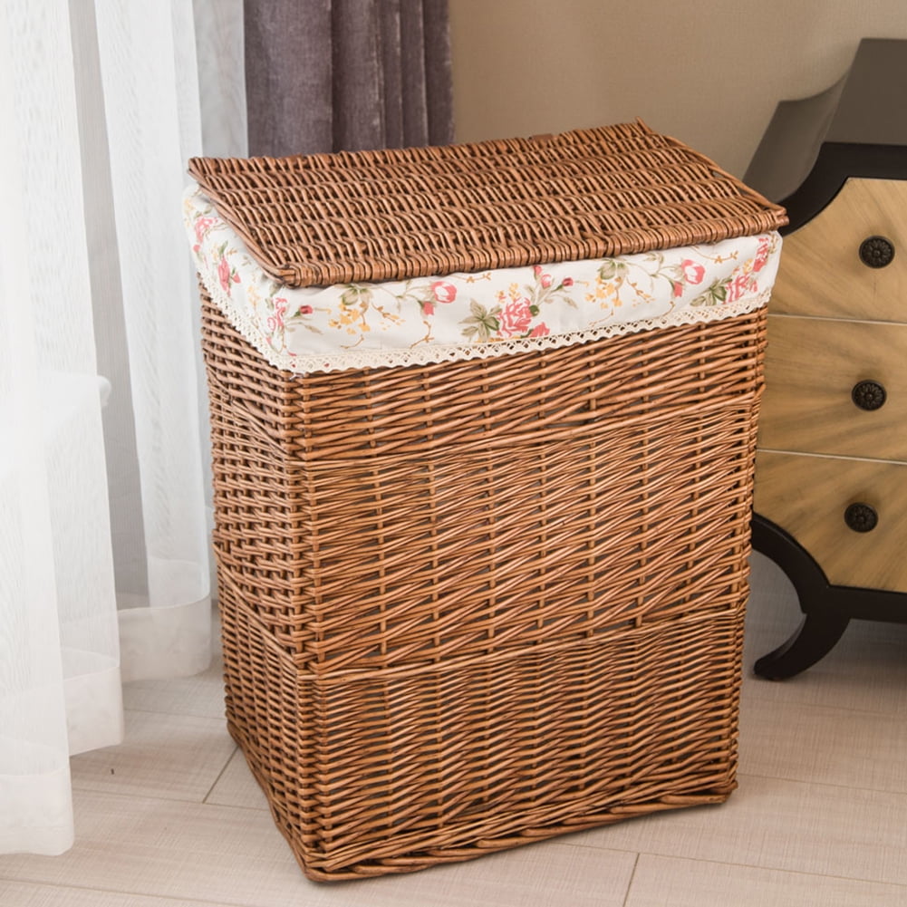 Dirty Clothes Home Storage Basket Large Storage Box Wicker Mesh Laundry