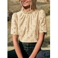 thumbnail image 2 of Blusa de verano PRETTYGARDEN bordada con ojales para mujer, 2 of 7