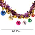 thumbnail image 3 of Christmas Tinsel Garland 5.52ft Metallic Twist Foil Garland With Colorful Christmas Ball Shiny Thick Tinsel Decor Christmas Tree Hanging Decorations for Holiday Wedding Party Home Decor, 3 of 8
