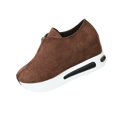 thumbnail image 3 of IEMIEMIEM Women's Suede Casual Slip on Loafers with Zip Detail and Rocking Sole for Comfortable Everyday Wear in Fall Season 8.5 wide, 3 of 9