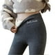 thumbnail image 1 of Leggings de invierno para mujer con forro polar Sherpa, pantalones térmicos, cálidos, elásticos y gruesos, gris oscuro, 1 of 5