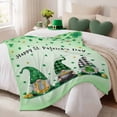 thumbnail image 3 of Throw Blanket Fleece Throw Blanket 40x50in, St. Patrick's Day Gnome Pot of Gold Horseshoe Soft Lightweight Bed Blankets Green Lucky Leaf Fuzzy Couch Blankets for All Season, 3 of 9