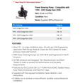 thumbnail image 2 of Power Steering Pump - Compatible with 1994 - 2002 Dodge Ram 2500 1995 1996 1997 1998 1999 2000 2001, 2 of 2