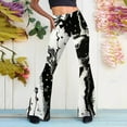 thumbnail image 2 of Flare Pants for Women -70s Wide Leg Flair Leggings Disco Festival Outfits High Waist Bell Bottom Trousers, 2 of 6