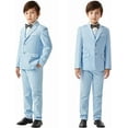 thumbnail image 3 of Wehilion Boys Multiple Colour Formal Dress Suits 6 Piece Slim Fit Dresswear Suit Set with Kids Suspenders, 3 of 5