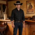 thumbnail image 2 of Hsqqdc Western Cowboy Hat with Star Band Vintage Fedora for Derby Parties, 2 of 7