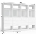 thumbnail image 5 of Homieasy 100 Inch Freestanding Closet System Set of 4, Closet Organizers and Storage Unit with 16 Drawers, Mirror & Shelves for Bedroom, Closet, White, 5 of 6