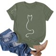 thumbnail image 5 of YLHFASHION Hauts pour Femmes Mode Manches 3/4 Col Rond Chemises Décontractées Tendance Blouses Imprimées Plissées devant t-Shirts jusqu'à 50 % de Rabais T-shirt à Manches Courtes pour Femmes, 5 of 5