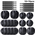 thumbnail image 2 of Cable Management, Cable Clips Cable Organizer Silicone Adhesive Wire Cable Holder, 2 of 5