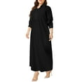 thumbnail image 4 of ZANZEA Women Pure Color Long Sleeve Long Shirt Dress FZH, 4 of 5