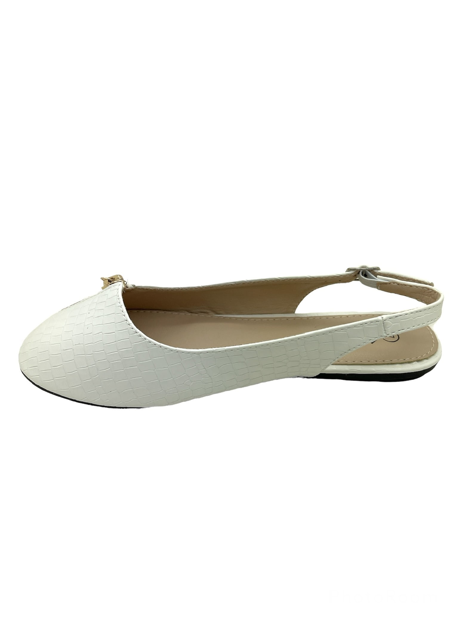 Women Fashion Comfort Opened Side Flats W/Mock Front Zipper.