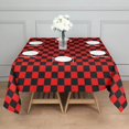 thumbnail image 3 of Red and Black Checkered Pattern Square Tablecloth,Waterproof Square Table Cover,Wipeable Spillproof Washable Table Cover for Home Kitchen Party Decor 42"X42"(107x107cm), 3 of 6