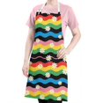 thumbnail image 5 of Pioneer Flower Floral Print Pattern Apron for Women and Men, Cotton Linen Waterproof with Pockets, Adjustable, 33x27 Inch for Kitchen, Gardening, BBQ, Salon, 5 of 6