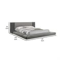 thumbnail image 4 of Noe Ruby King Bed Low Height with Built in Nightstands- Gray Upholstery, 4 of 6