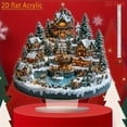 thumbnail image 4 of 2D Acrylic Christmas Village Set, Miniature House Decor for Tabletop Display, Christmas Indoor Decorations for Home, 4 of 6