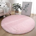 thumbnail image 1 of Plush Round Rug Fluffy White Carpets For Living Room Soft Home Decor Bedroom, 1 of 5
