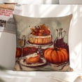 thumbnail image 6 of cake wine pumpkin Linen toss pillowcase decoration pillowcase gifting preferred 24x24 inch cushion cover sofa pillowcase sofa bedroom living room car, 6 of 8