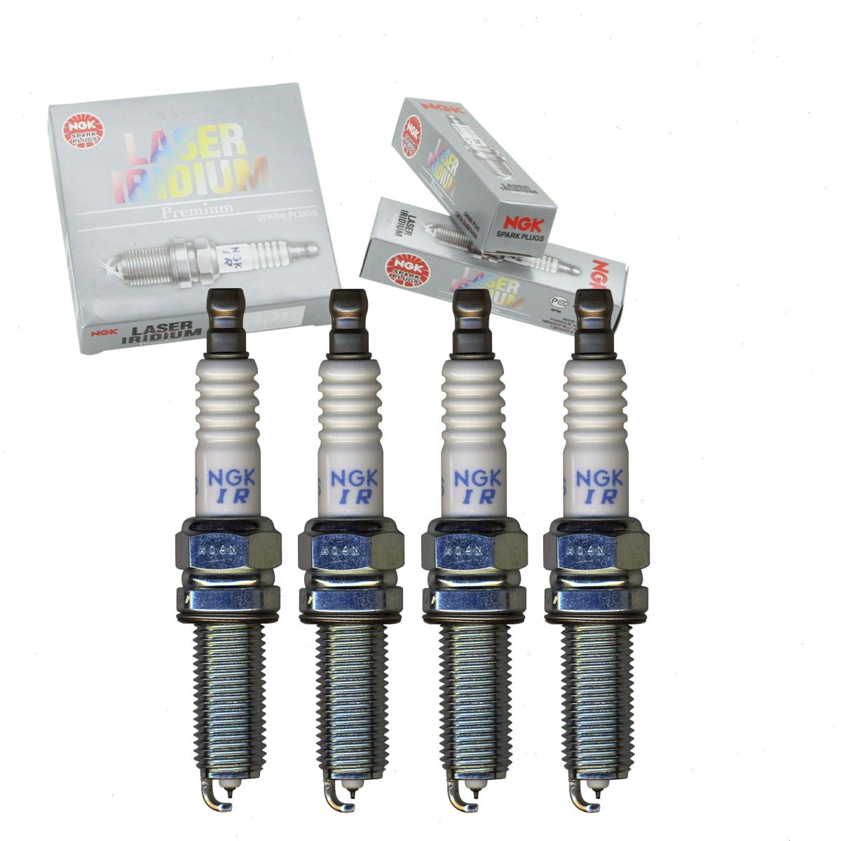 4 pc NGK Laser Iridium Spark Plugs compatible with Honda Civic 1.8L L4 2012-2015