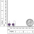thumbnail image 3 of Gem Stone King 925 Sterling Silver Purple Amethyst Dangle Leverback Earrings for Women (1.80 Cttw, Gemstone Birthstone, Heart Shape 7MM), 3 of 4