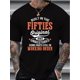 thumbnail image 1 of Vintage-Inspired 'Built in the Fifties' Graphic Print Men's T-Shirt - Casual, Breathable Crew Neck, Short Sleeve, Ideal for All Seasons, 1 of 5
