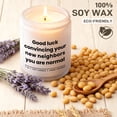 thumbnail image 4 of 7oz White Matte Glass Candle, Lavender Scented, Housewarming Gift, Aromatherapy Candle for New Home, Gift for Mover, 4 of 7