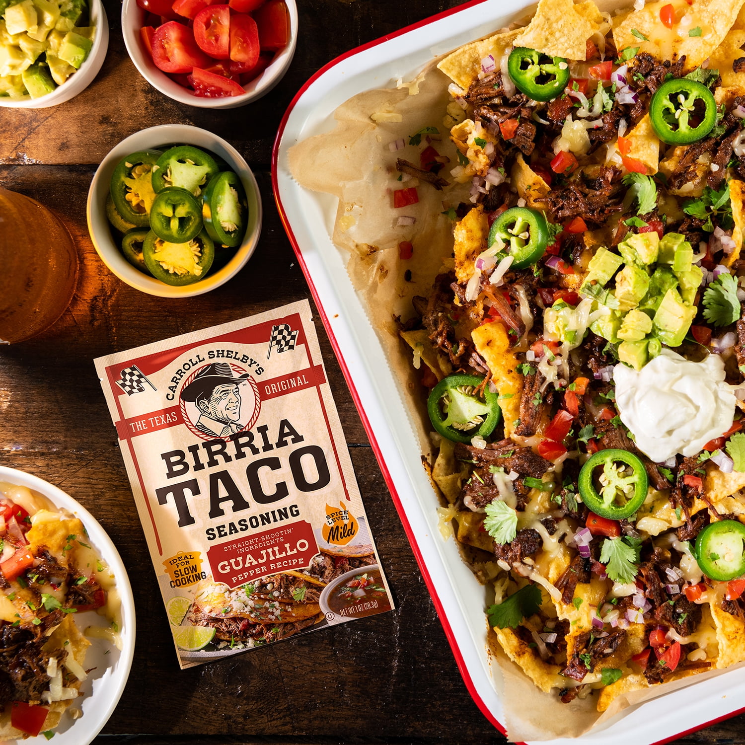 (7 pack) Carroll Shelby's Birria Taco Seasoning Mix, 1 oz