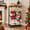 4 Hooks, variant on Christmas Stocking Holder Stand with Dual Storage Shelves and 8 Hooks