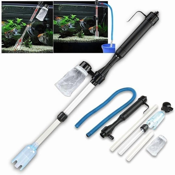 Battery-Powered Gravel Cleaner Aquarium Fish Tank Siphon Vacuum Water Change