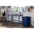 thumbnail image 2 of Space Solutions 18" Deep 4 Drawer Metal Mobile Organizer, 4 Box Drawers, Locking, Navy, 2 of 6
