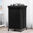 thumbnail image 4 of 150L Large Laundry Hampers, Oxford Fabric Laundry Hampers Clothes Hampers, Metal Frame and Removable Bag Design with Wheels, Suitable for Bedroom, Bathroom, Dorm Room, Laundry Room (Black), 4 of 5
