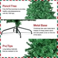 thumbnail image 5 of 7FT PVC Christmas Tree 1000 Tips Hinged Artificial Christmas Tree Unlit Metal Indoor Outdoor Stand Green, 5 of 7