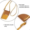 thumbnail image 5 of (Negro) Cartera para mujer Bolso bandolera para teléfono Monedero de cuero Monedero para teléfono celular Mini bolsa Tarjetero Bolso tipo billetera para hombro Monederos pequeños para viajes livianos JM, 5 of 5