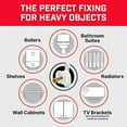 thumbnail image 5 of Bullfix Drywall Hole Repair Kit, Anchors, Screws, Drill Bit, Metal, Supports up to 255 lbs, 4 pack, 5 of 8