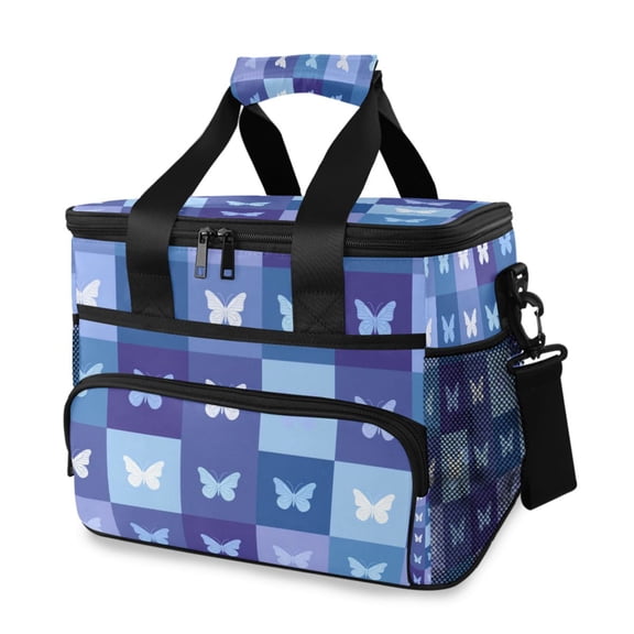 Cooler bag Butterfly Grid 15L Insulated Lunch Bag Large Cooler Suitable for camping and picnics