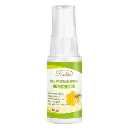 Lovita Propolis Throat Spray – 250mg Equivalent Per Serving, 18% Bioflavonoids, Immune Support, Alcohol-Free, Gentle & Tasty – 1 Fl Oz