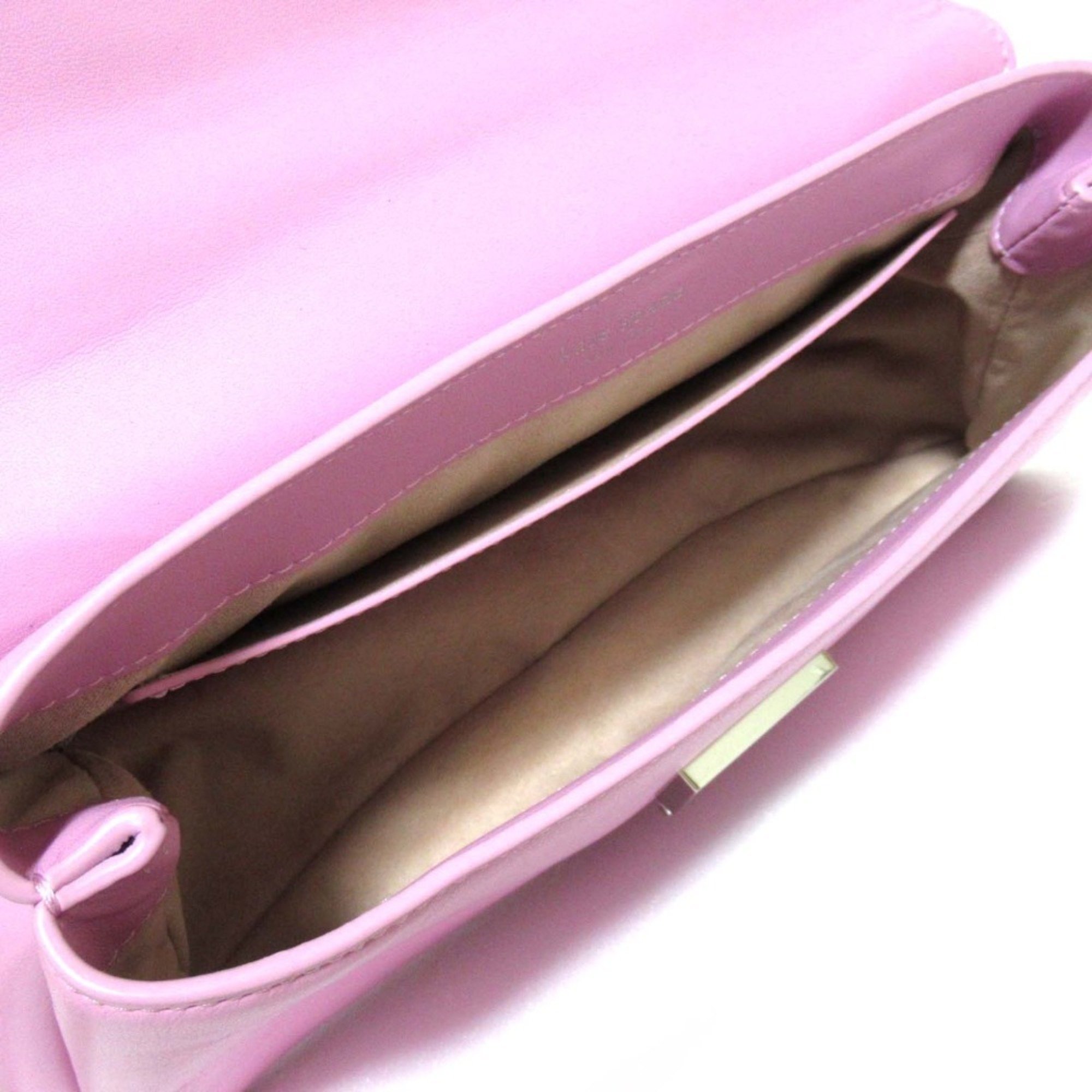 Pre-Owned Kate Spade Grace Leather Flap One-Shoulder Bag, Pink, Women's