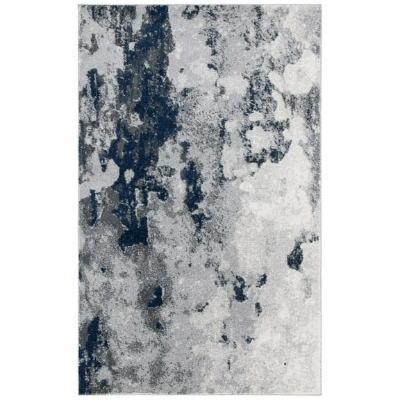 SAFAVIEH Adirondack Ladonna Abstract Area Rug, Navy/Grey, 2'6" x 4'