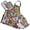 Abstract Colorful Butterflies, variant on Cherry Bow Daisy 5 Pcs Kitchen Set Heat Resistant Oven Mitts and Non-Slip Pot Holders with Adjustable Cooking Apron