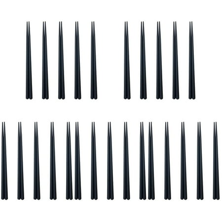 

25 Pairs Chopchucks Sushi Chopsticks Flatware Lacquer Hexagon Household