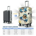 thumbnail image 6 of Easygdp Animals Driving Police Car Double-Sided Printed Elastic Suitcase Protective Cover,Invisible Zipper, Business Trip Luggage Cases,Washable And Resistant To Falling -Small, 6 of 9