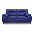 thumbnail image 3 of Sala de Piel Genuina Sofá y Love Seat ConfortoPiel Isabela Azul, 3 of 5