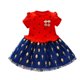 thumbnail image 1 of Odeerbi Niñas Verano Corazón Imprimir Tul Vestido de Punto de Algodón Vestido de Princesa Vestido de Manga Corta, 1 of 8