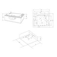 thumbnail image 5 of Whirlpool Bathtub white 70″ X 56.8″ hot tub double pump – Bali, 5 of 5