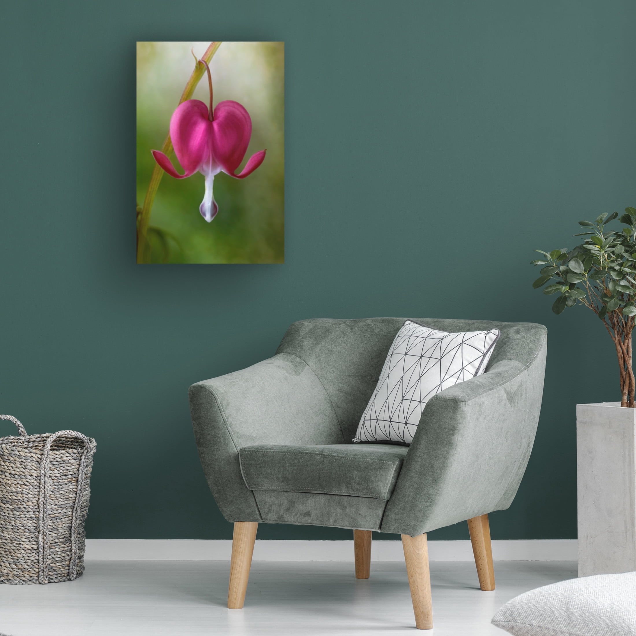 Canvas Wall Art - Mandy Disher 'Bleeding Heart' Wall Art for Living Room, Bedroom, or Office Décor by Trademark Fine Art - 16 x 24 Inches