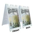 thumbnail image 3 of Bubble Lemonade 24" x 36" Double Sided A-Frame Sidewalk Sign Includes 2 Installed Decals Foldable Portable White Signicade Sandwich Board Refreshing Drinks Summer Specials Food Stalls, 3 of 6