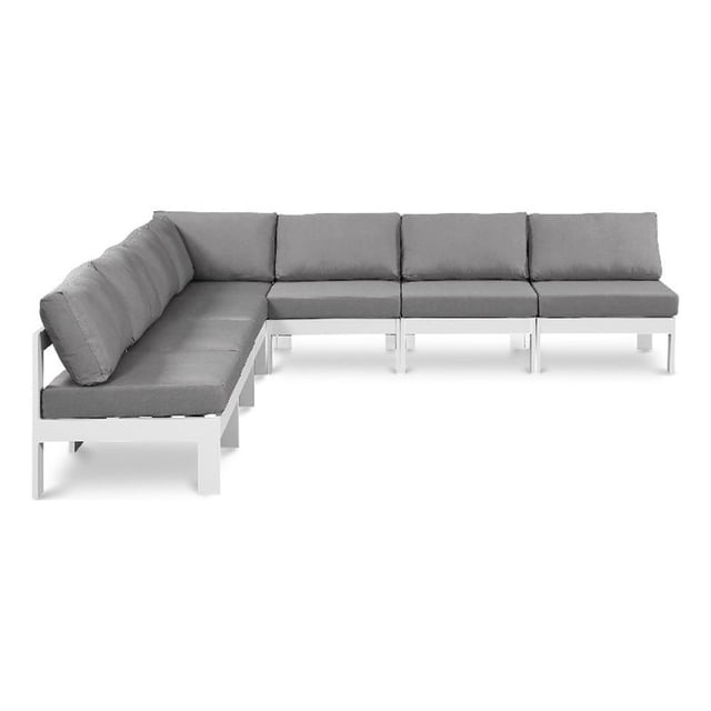 Meridian Furniture Nizuc Grey Outdoor Patio Modular Sectional