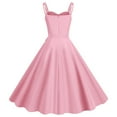 thumbnail image 5 of Adeawade Fall Dresses For Women 2025 Sleeveless 1950S Housewife Evening Party Prom Dress Ladies Dresses Round Neck Dresses Basic Retro Daily Wear Pink L, 5 of 5